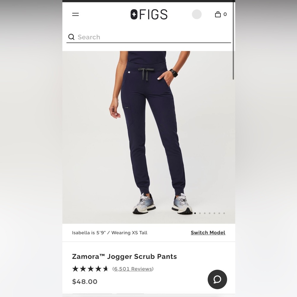 Figs navy size xs tall Zamora jogger scrub pants. Brand new with tags